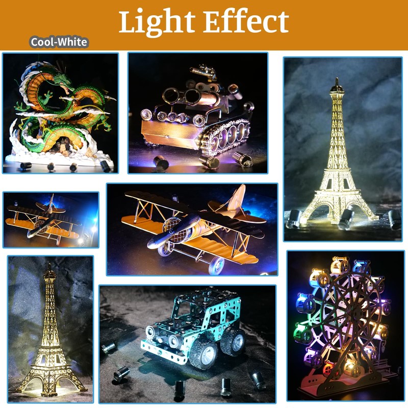 Mini LED Lights, 10 PCS Small Spotlight Battery Operated Tiny