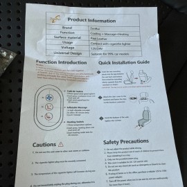 ZenRui Cooling/Heat Car Seat Cover with Massage,12v-24