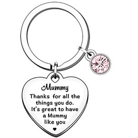 TTOVEN Mummy Gifts From Daughter Son Mum Keyring Mummy Keyring Best Mummy Gifts Thanks For All The Things You do