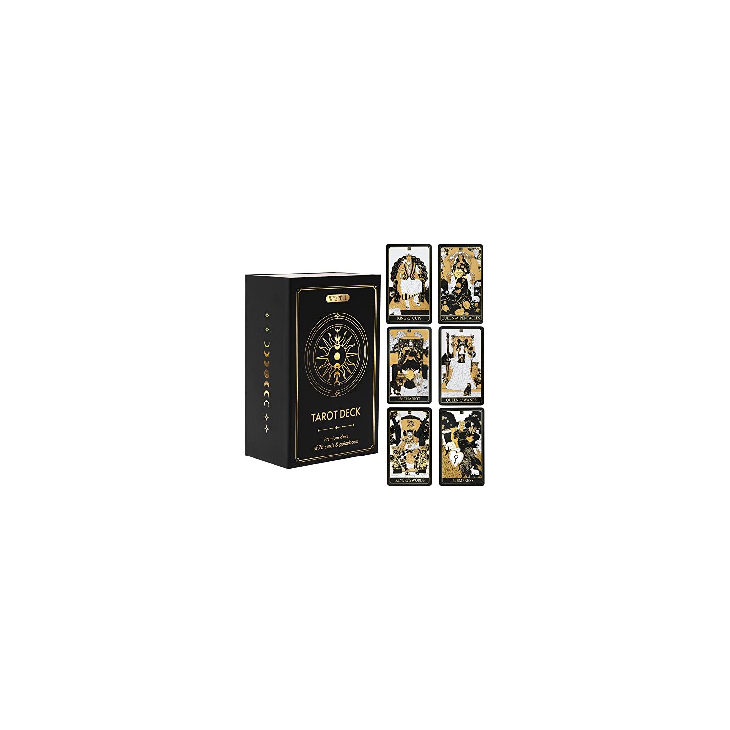 Tarot Cards with Guide Book - 78 Gold Tarot Cards for Beginners Tarot ...