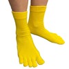 COUVER Black Men's/Women's 5 Finger Toe Socks Ankle, Small (1