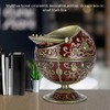 Windproof Ashtray with Flip Lid, Global Shaped Dragon Pattern Zinc
