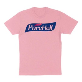 Pure Hell Hand Sanitizer Funny Germ Parody Shirt Unisex Small Pink