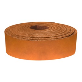 ELW 5-6 oz (2-2.4mm) Latigo Leather Belt Grade Straps | Size: 1"x84" (2.5x213cm) | Bright Yellow Brown | Full Grain Cowhide, Heavy Duty Holsters, Sheathes, Harness, Saddle, Guitar Straps, Crafts