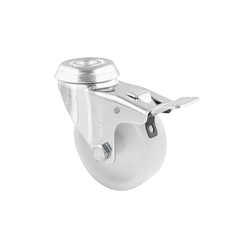 WAGNER Swivel Castor with Back Hole Diameter 75 mm Height