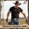 TRIWORKS Western Cowboy Cowgirl Belt for Men Western Buckle Belt