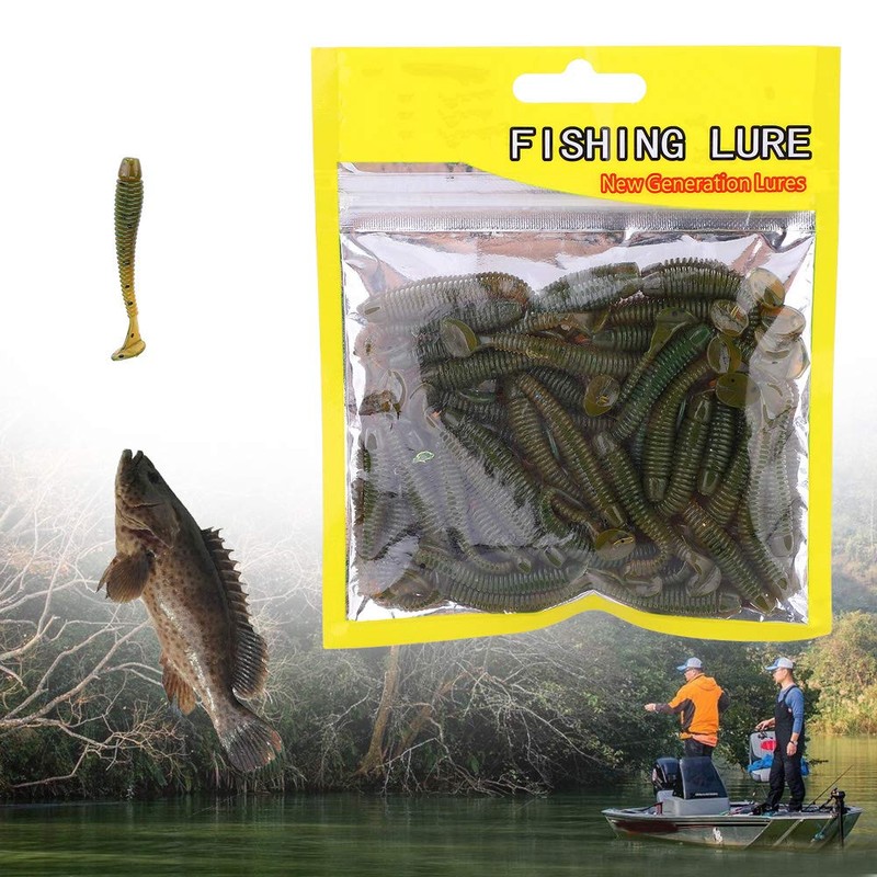50 Pcs 5cm Fishing Lures, Fishing Baits Soft Plastic Fishing