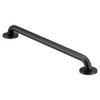 Moen Matte Black 24-Inch Bathroom Safety Grab Bar with Concealed