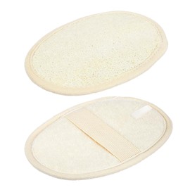 2 PCS Natural Loofah Sponge Exfoliating Body Scrubber,Exfoliating Loofah Sponge,Body Loofah,Biodegradable Shower Luffa Sponge Loofah for Women and Men(Beige)