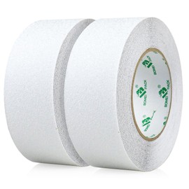 BOMEI PACK Transparent Anti Slip Tape 2inch, Waterproof Non Slip Safety Grip Tape for Stair Steps Outdoor/Indoor, 2Rolls Grip Traction Tape 2 Inch x 33Ft