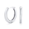 Simple Basic Thin Flat Huggie Hoop Kpop Earrings For Women