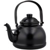 Haas Designs Stovetop Kettle, Matte Black, 1.5L Mini Retro Kettle