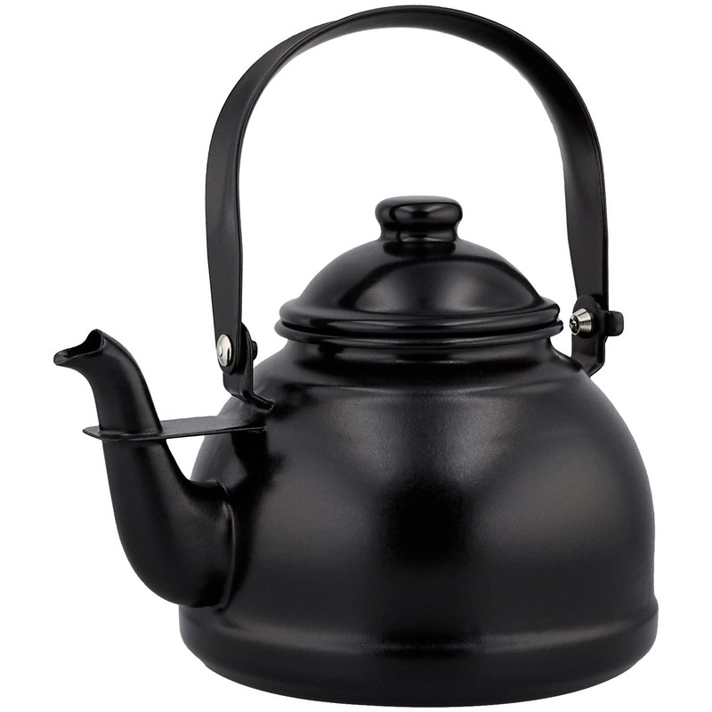 Haas Designs Stovetop Kettle, Matte Black, 1.5L Mini Retro Kettle