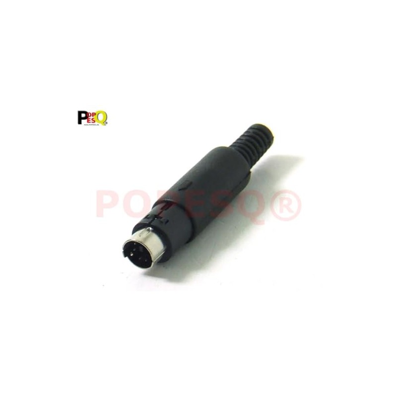 POPESQ® A6357 Male DIN Mini 6-Pin Solderable to Cable Pack