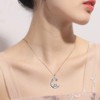 Women’s Moon Pendant Necklace, Girls’ Jewellery, 925 Sterling Silver Moon