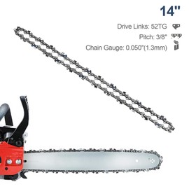 4 Pack Chainsaw Chain for 14 Inch (35cm) Bar,52 Drive Links,Low-Kickback Chains - 3/8" LP 0.043" Gauge,Replacement Saw Chains fits for DUC353,DUC355,AKE35 S,AKE35-19S