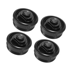 Hihaha 4pcs 63mm Air Conditioning Deflector Outlet Side Roof Round Air Vent Ventilation Outlet for Car RV Bus Black Durable Material