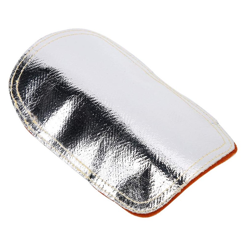 High Temperature Hand Guard, Heat Shield, Split Cowhide Leather, Aluminized