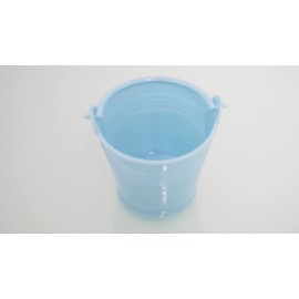 rackcrafts.com Small Mini Micro Beach Sand Plastic Pails Buckets Party Favors Gifts Candy Box (Light Blue)