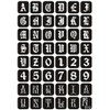 Letters Tattoo Stencil Numbers Tattoo Template 48 Stencil on a