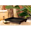 Large Black Rectangular Wooden Tray 35 x 25 cm with