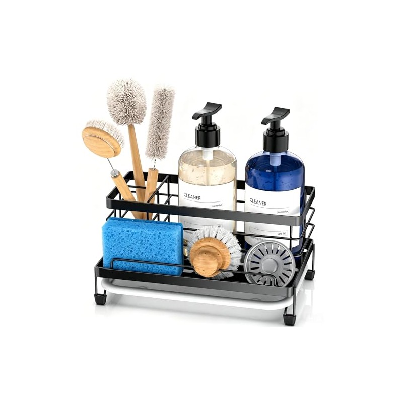 Cisily Sponge Holder for Kitchen, Sink Organizer, Kitchen Sink Accessories