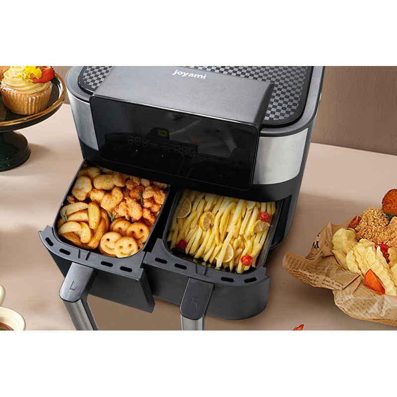 joyami Air Fryer with 2 Baskets, 8 QT Dual Basket