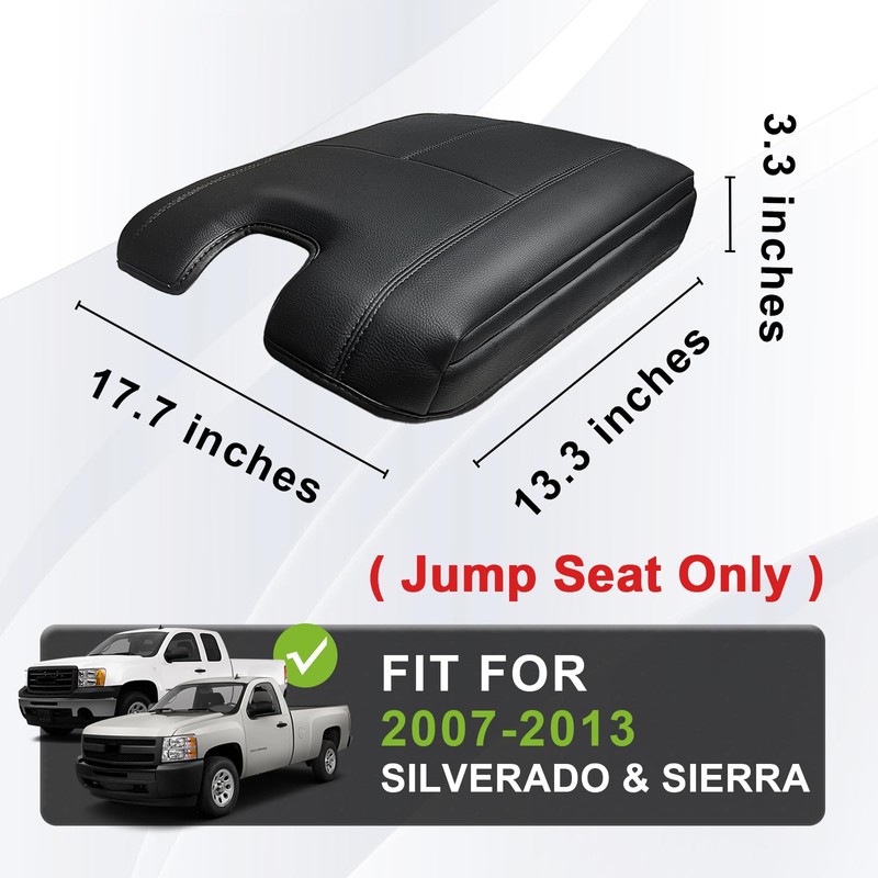Muslogy Center Console Armrest Cover Compatible with Chevy Silverado/Tahoe &