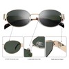 YUIAAOKY Retro Oval Sunglasses for Women Men Trendy Designer Sun