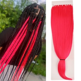Braiding Hair Pre stretched Pink Prestretched Pre sectioned Hypoallergenic Knotless Pre separated Ez Braid Yaki Texture