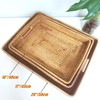 i-lan 20 Inch Handmade Rectangular Countertop Serving Trays with Cutout