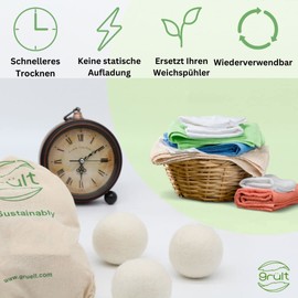 Grült Felt Dryer Balls Set of 4 (8 cm