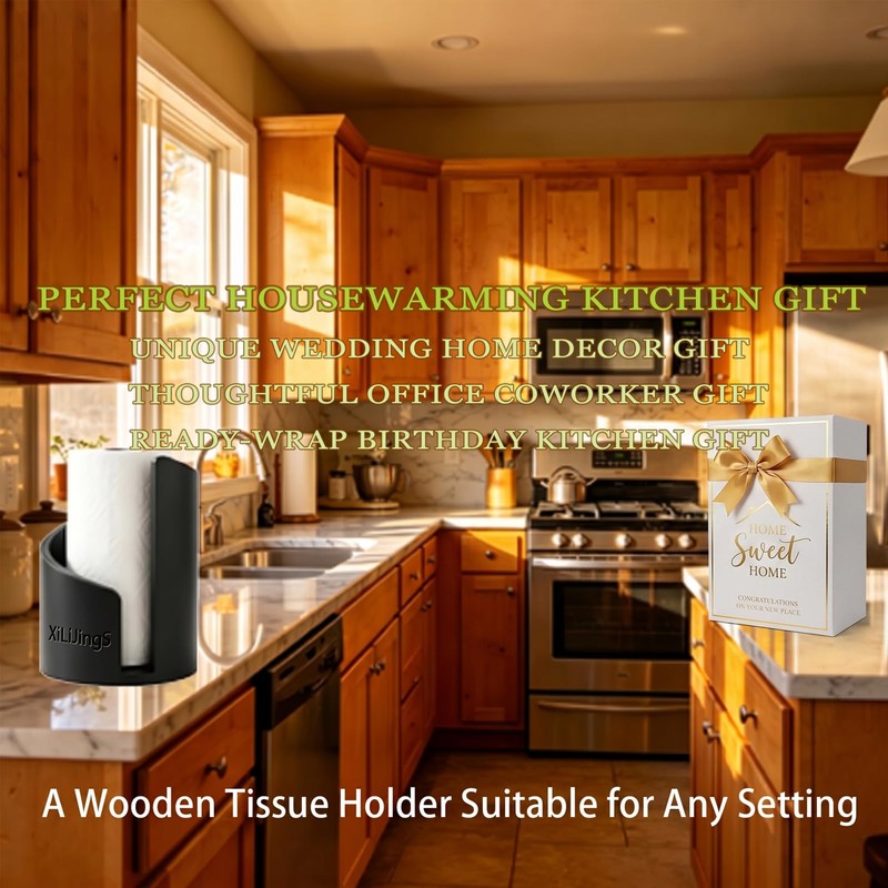 2026 NEW Wooden Paper Towel Holder, Wood Paper Towel Holder