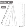 5-Piece 15cm Clear Plastic Ruler Set - Durable, Precise, for
