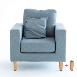 Furniture Legs Sofa Legs 5” Full-Set Chair Legs Tapered Wood Legs 5/16” Thread for Furniture Sofa Couch Ottoman Coffee Table Bench Chair, Replacement Leg w/Leg Mounting Plates &Felt Floor Protectors