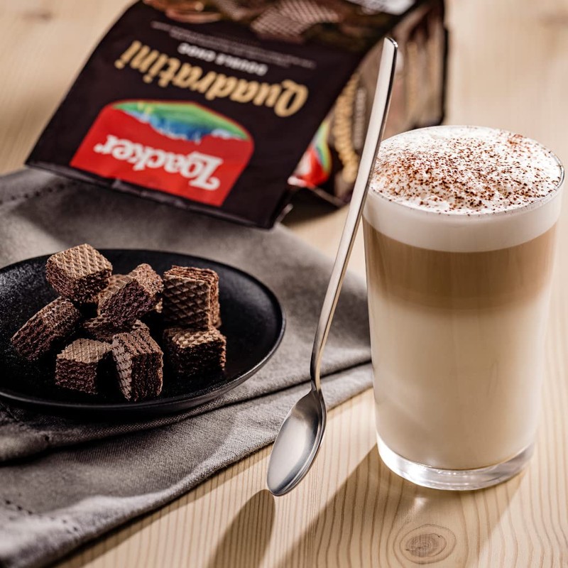 Loacker Quadratini Double Choc Wafer Cookies LARGE - 30% Less