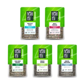 Tiesta Tea - Loose Leaf Green Tea Gift Box, 5 Pouches, Medium Caffeine, Hot & Iced Tea, Tea Set with Chinese Gunpowder, Chinese Jasmine, Fruity Green Tea and Light Citrus Green Tea