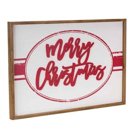 27.5" "Merry Christmas Rectangular Wall Sign