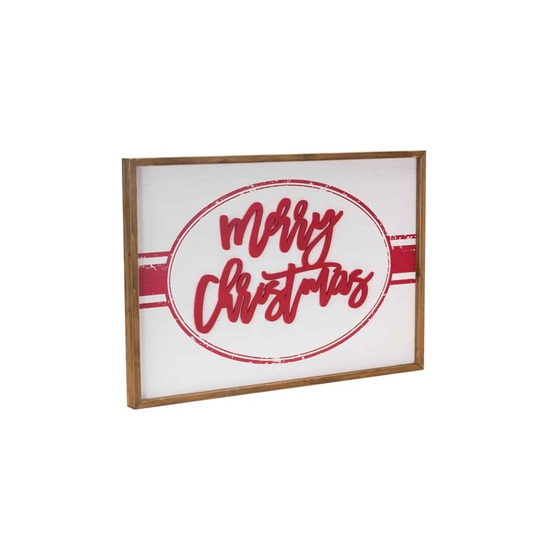 27.5" "Merry Christmas Rectangular Wall Sign