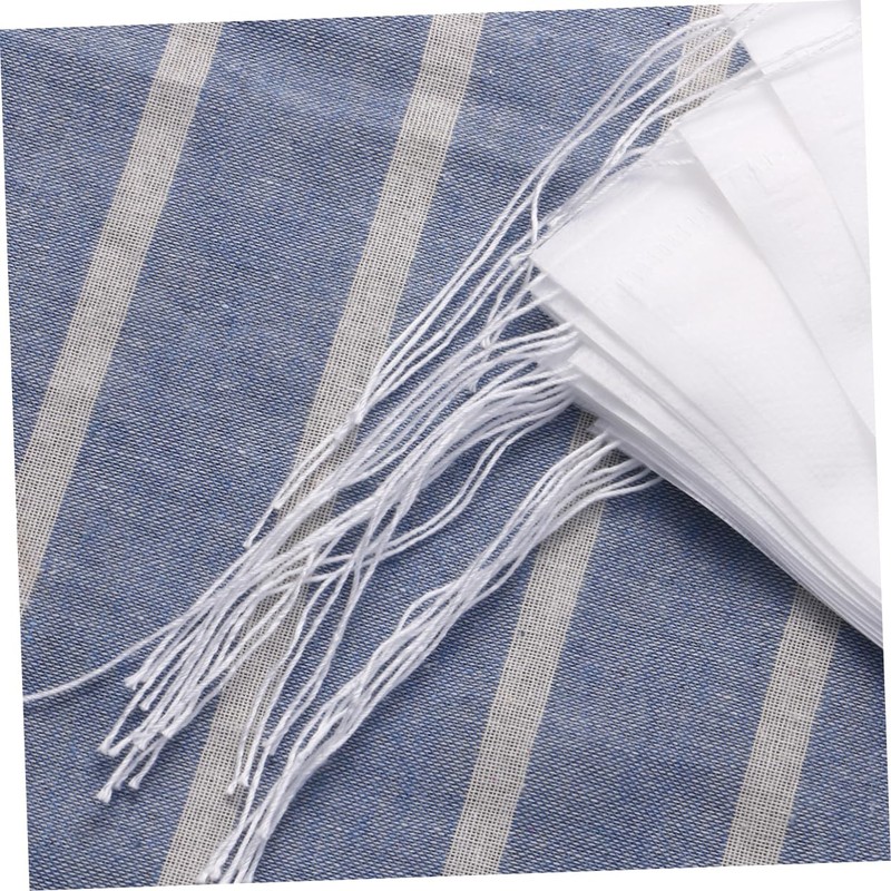 Mikinona 100 Empty Drawstring Tea Filter Bags 70x90mm Non-Woven for