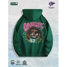 BRANME Studios Graphic Hoodie 100% Cotton US Warehouse 7 ColorsColor: Army Green, Size: 2 XL