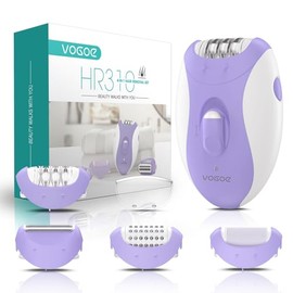 VOGOE Depiladora para mujer, depiladora inalámbrica para mujeres, depiladora eléctrica 4 en 1, 2 velocidades y 21 pinzas para cara, piernas, brazos, a