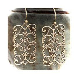 Bronze Dangle Earrings Lightweight Jewelry Earrings for Women #3298FE65