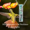 PROESS Hummingbird Urn Necklace for Ashes 925 Sterling Silver 3D