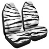 Howilath White Tiger Stripes Pattern Universal Car Front Seat Covers