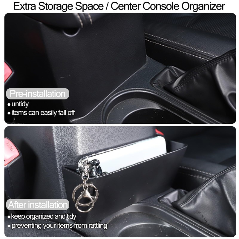 Aotumcer Center Console Sunglasses Holder Armrest Box Black Eyeglasses Storage