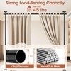 SUNALLY Room Divider No Drilling Curtain Rod Wall Divider for