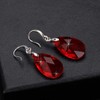 Austrian Crystal Teardrop Dangle Hook Earrings for Women 14K Gold
