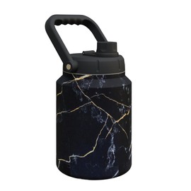 Asobu Mighty Stainless Steel Double Walled Insulated Jug 68 Ounces - Half Gallon (Midnight Marble)