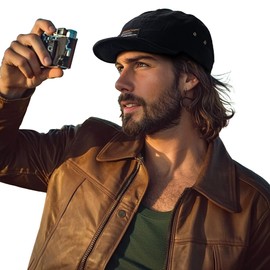 Clakllie Short Brim Baseball Cap Soft Trucker Hat Flat Bill Snapback Hats Dad Cap 5 Panel Short Bill Cap Men Umpire Cap,Black